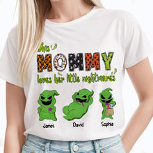 Load image into Gallery viewer, Personalized Halloween Mom Shirt - Mom&#39;s Little Nightmares Custom Names
