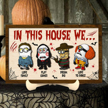 Load image into Gallery viewer, Custom Halloween Family Wood Sign - Spooky Fun Décor Wood Sign PopCulturePrints

