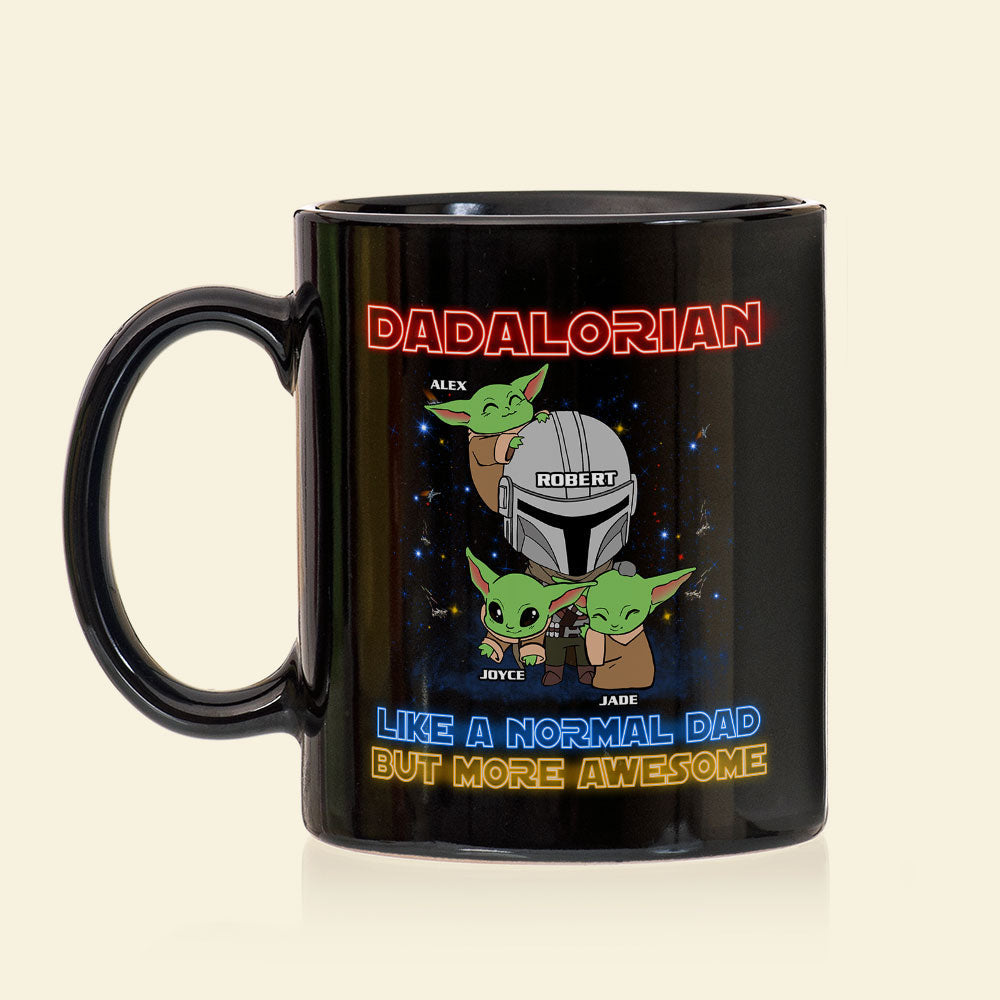 Personalized Dadalorian Coffee Mug - The Ultimate Dad Gift Coffee Mug PopCulturePrints