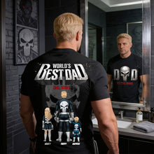 Load image into Gallery viewer, "Dad to the Bone" - Personalized Warrior Shirt - Gift for Dad and Grandpa Shirts PopCulturePrints
