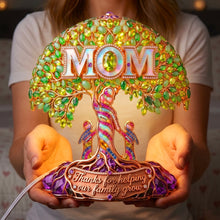 Load image into Gallery viewer, “Thanks for Helping Our Family Grow” - Mom Tree Of Life Light Box - Personalized Gift for Moms, Grandma, and More Light Box PopCulturePrints
