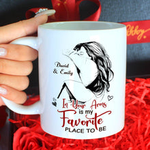 Load image into Gallery viewer, Custom Couple Coffee Mug - In Your Arms is My Favorite Place To Be Coffee Mug PopCulturePrints
