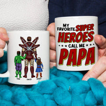 Load image into Gallery viewer, Personalized Superhero Mug for Dad - Custom Gift Coffee Mug PopCulturePrints
