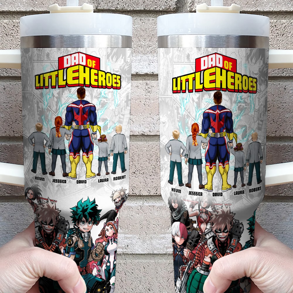 Custom Super Dad Tumbler - Personalized Father's Day Gift Tumbler Cup PopCulturePrints