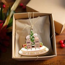 Load image into Gallery viewer, I Want to Grow Old with You - Personalized Wood Ornament for Couples Ornament PopCulturePrints
