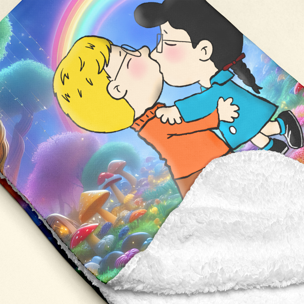 Personalized Couple Blanket: From Our First Kiss to Our Last Breath Blanket PopCulturePrints