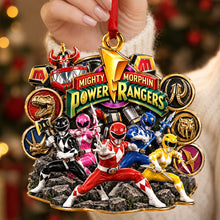 Load image into Gallery viewer, "Unleash Your Inner Hero" - Personalized Christmas Ornament - Custom Gifts for Fans of Mighty Morphin Power Rangers
