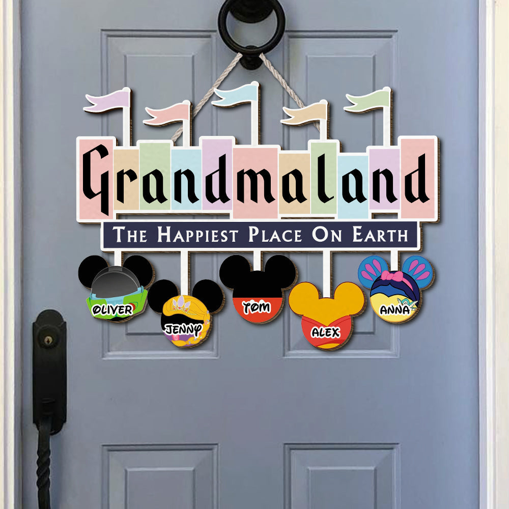 Personalized Mamaland Wood Sign - Unique Mother's Day Gift Wood Sign PopCulturePrints