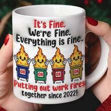 Load image into Gallery viewer, Personalized Dumpster Fire 3D Inflated Coffee Mug
