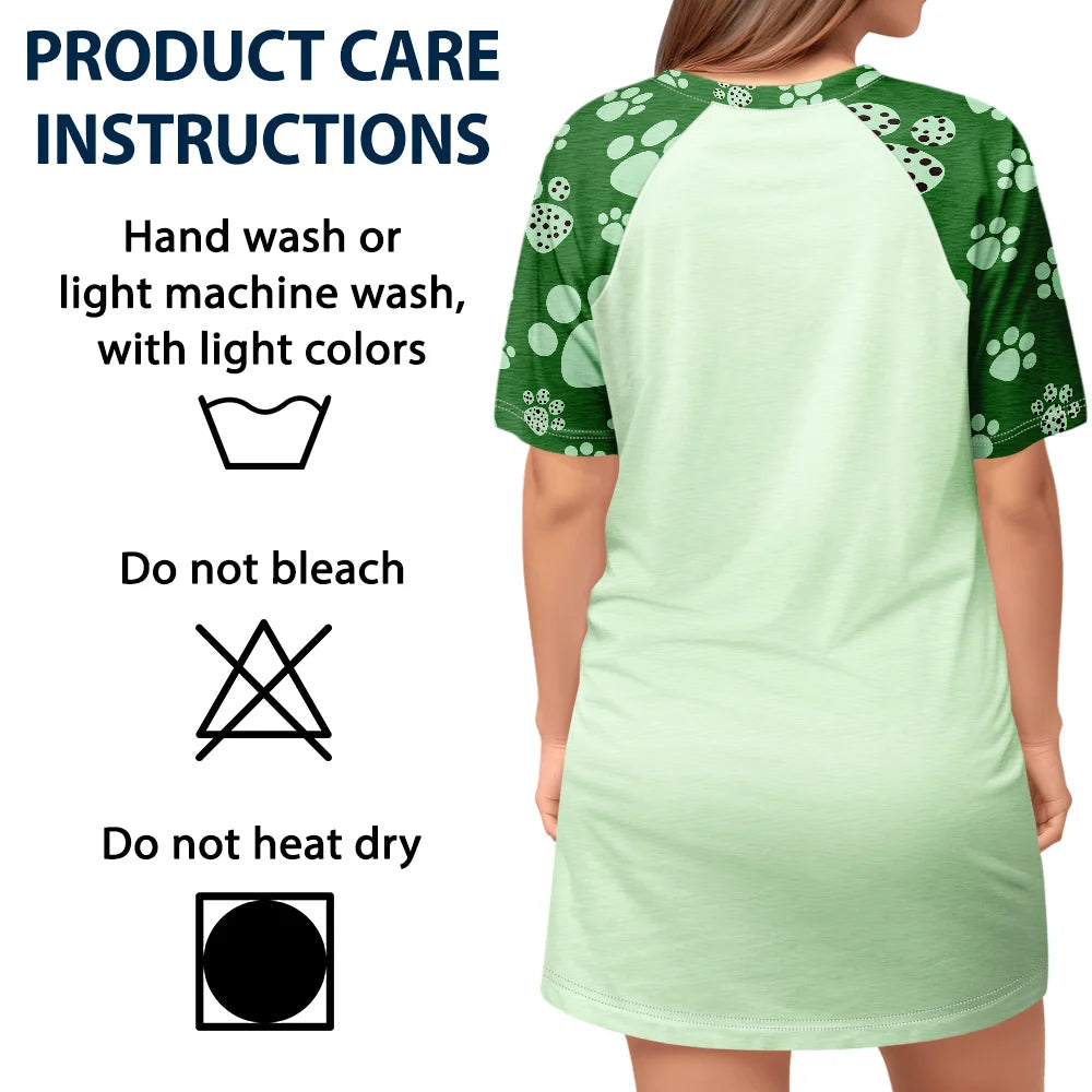 Best Dog Mom Ever 3D Effect - Personalized Women's Sleep Tee Women's Sleep Tee PopCulturePrints