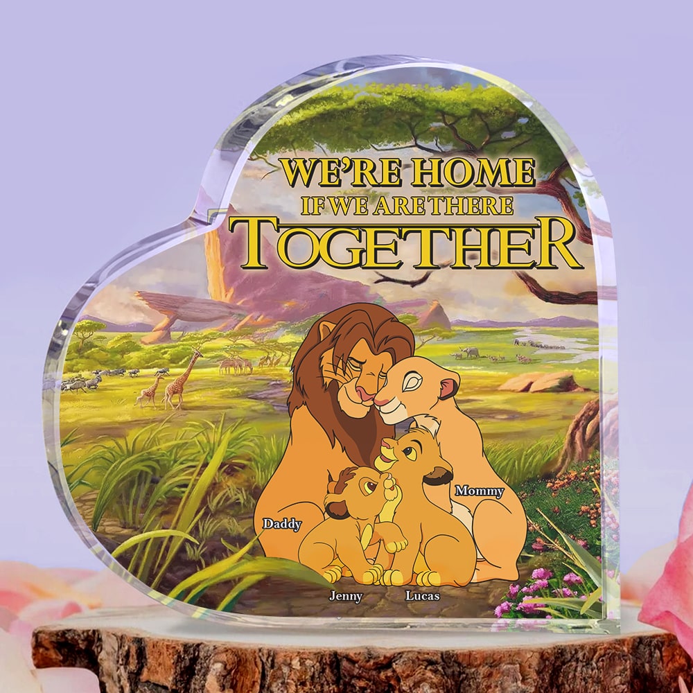 Personalized Family Heart Plaque - Together We're Home Shaped Plaques PopCulturePrints