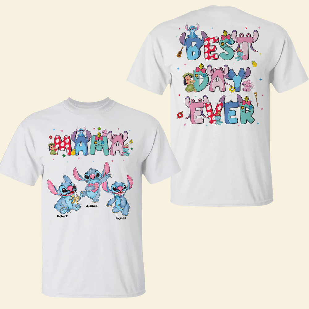 Mom's Best Day Ever - Personalized Gift for Mom & Grandma Shirts PopCulturePrints