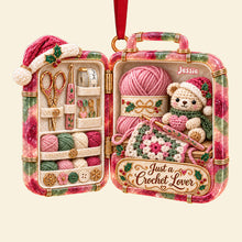 Load image into Gallery viewer, Just a Crochet Lover - Personalized Handmade Craft Acrylic Ornament for Crochet Enthusiasts
