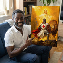 Load image into Gallery viewer, “Courage and Faith” - The Knights Templar Canvas Print - Personalize Your Gift for Christian Believers Poster &amp; Canvas PopCulturePrints
