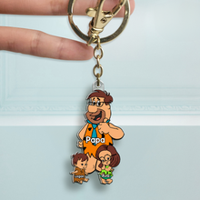 Load image into Gallery viewer, Best Dad Ever Keychain - Personalized Gift for Dads, Grandpas, and More! Keychains PopCulturePrints
