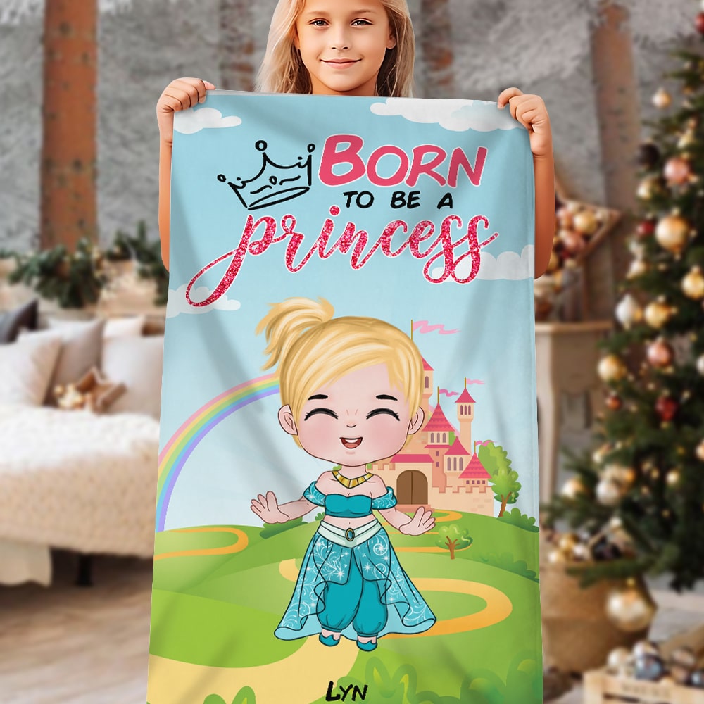Personalized Princess Beach Towel - Gift for Kids Beach Towel PopCulturePrints
