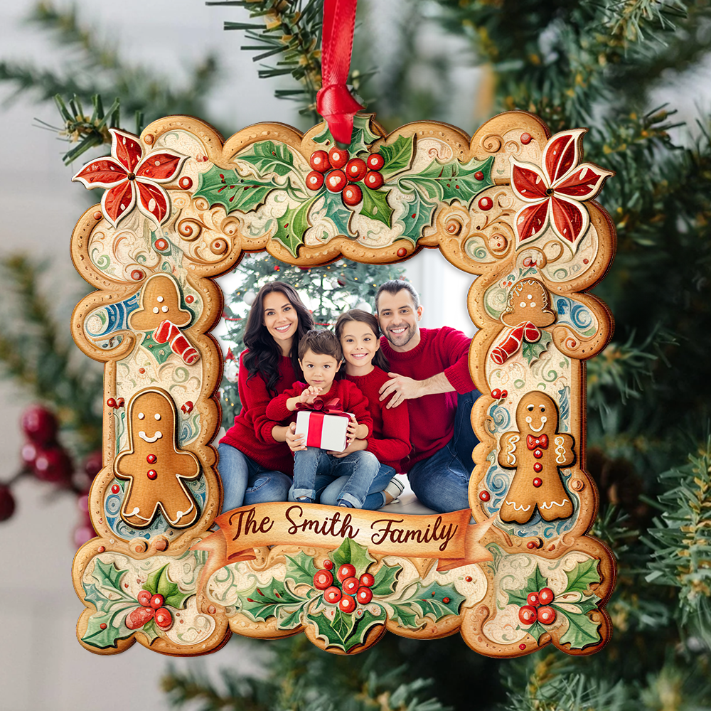 Personalized Family Christmas Ornament - Custom Photo Gift