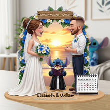 Load image into Gallery viewer, Ohana Means Family - Personalized Wedding Couple Acrylic Plaque Gift Shaped Plaques PopCulturePrints
