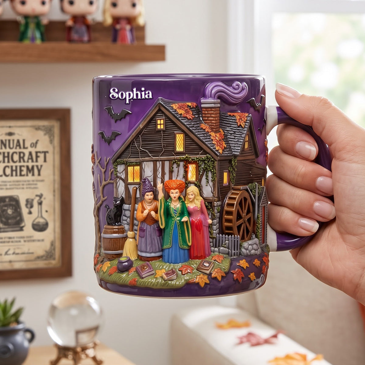 “Spooktacular Sips Await!” - Macabre Spell Sisters Coffee Mug - Personalized Gifts for Halloween