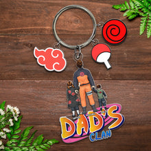 Load image into Gallery viewer, Personalized Dad&#39;s Clan Keychain - Custom Anime Gift Keychains PopCulturePrints
