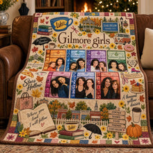 Load image into Gallery viewer, Where You Lead, I Will Follow - Cozy Autumn Small-Town Blanket - Personalized Gift for Gilmore Girls Fans Blanket PopCulturePrints
