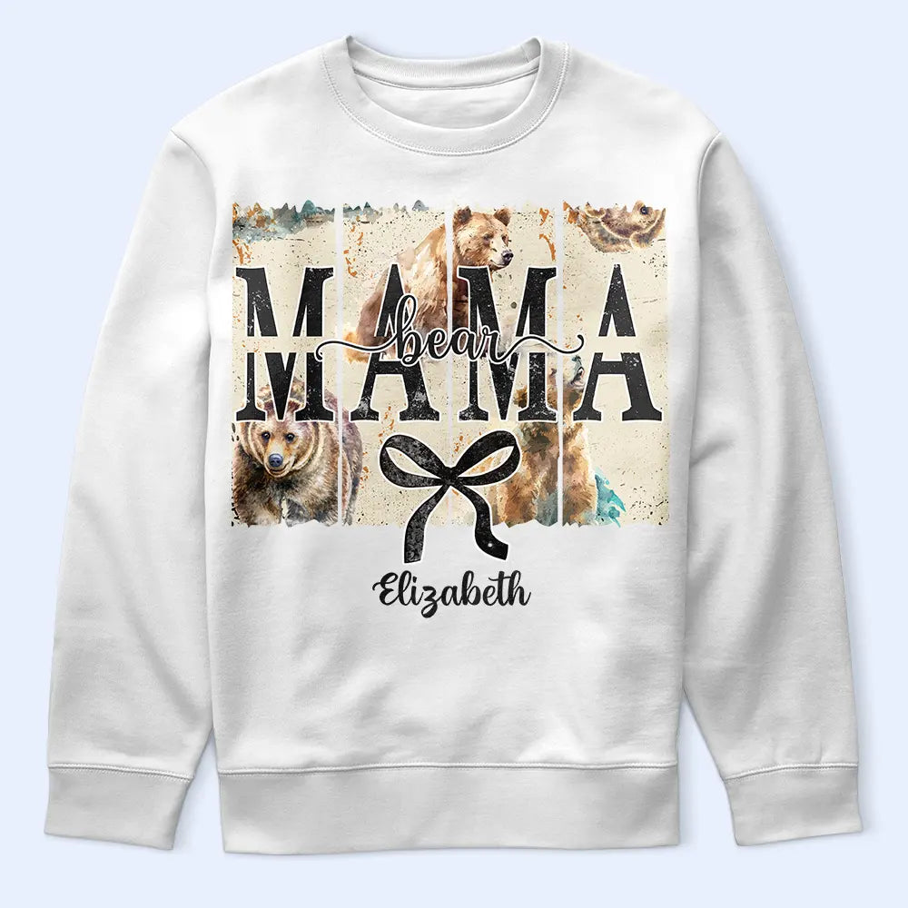 Mama Bear - Personalized T-Shirt Gift for Mom and Grandma T-shirt PopCulturePrints
