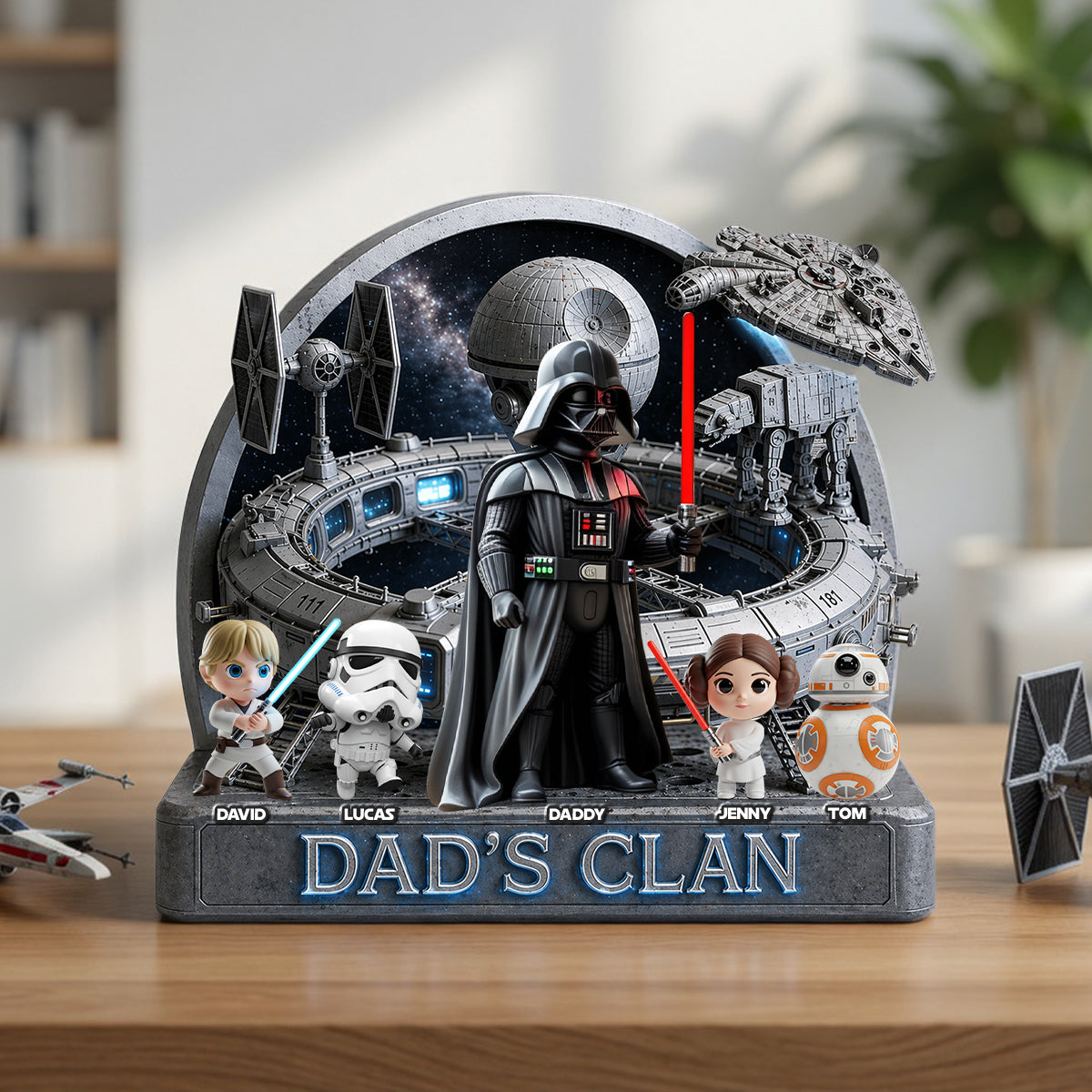 “Conquer With Dad” - Personalized Acrylic Plaque for Dads | Unique Gift for Dads and Grandpas Shaped Plaques PopCulturePrints