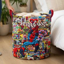 Load image into Gallery viewer, “Unleash the Heroic Spirit!” - Personalized Action Hero Laundry Basket - Perfect Gift for Kids
