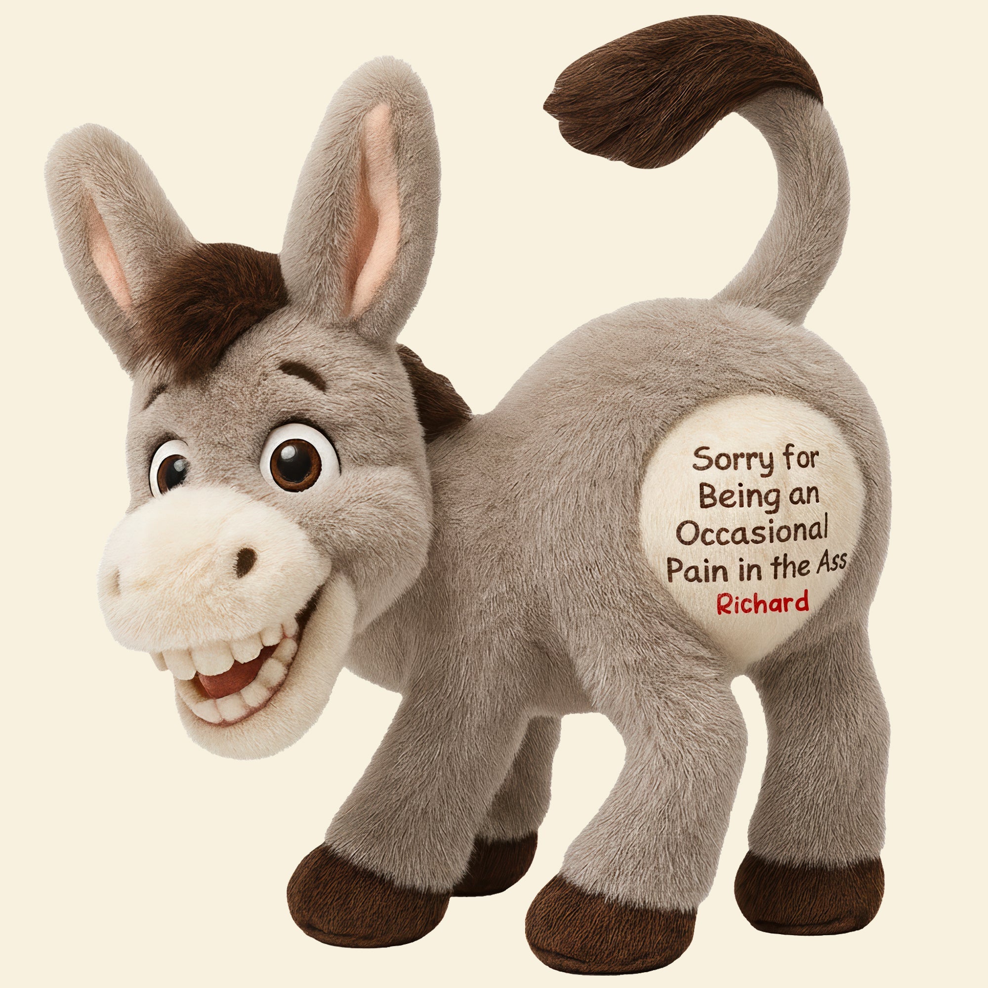 "Bring a Smile to Your Coworkers – Funny Donkey Custom Shape Pillow - Personalized Gifts for Boss, Friends & Office Mates" Pillow PopCulturePrints