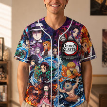 Load image into Gallery viewer, Celebrate Your Love with Our Anniversary Baseball Jersey - Personalized Gift for Fans of Demon Slayer
