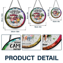 Load image into Gallery viewer, Making Memories One Campsite At A Time - Personalized Stained Glass Window Hanging Suncatcher Suncatcher Ornament PopCulturePrints
