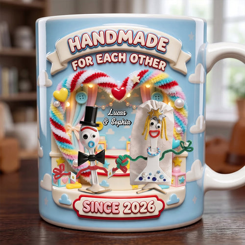 Cute Customizable Couple Mug - Perfect Gift for Lovers Coffee Mug PopCulturePrints