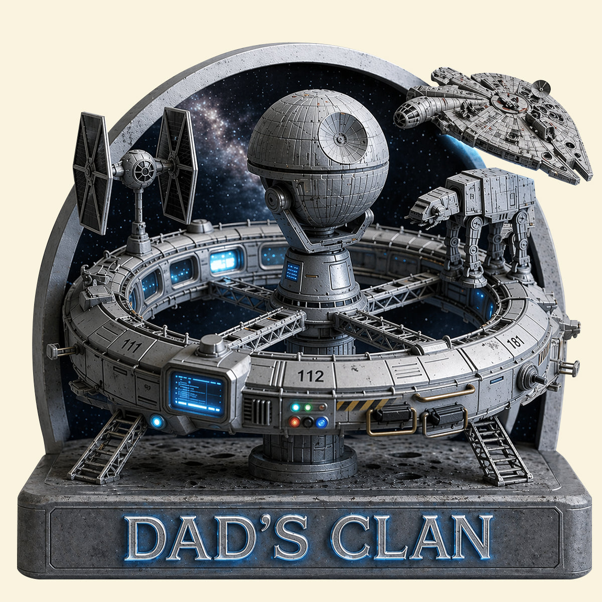 “Conquer With Dad” - Personalized Acrylic Plaque for Dads | Unique Gift for Dads and Grandpas Shaped Plaques PopCulturePrints