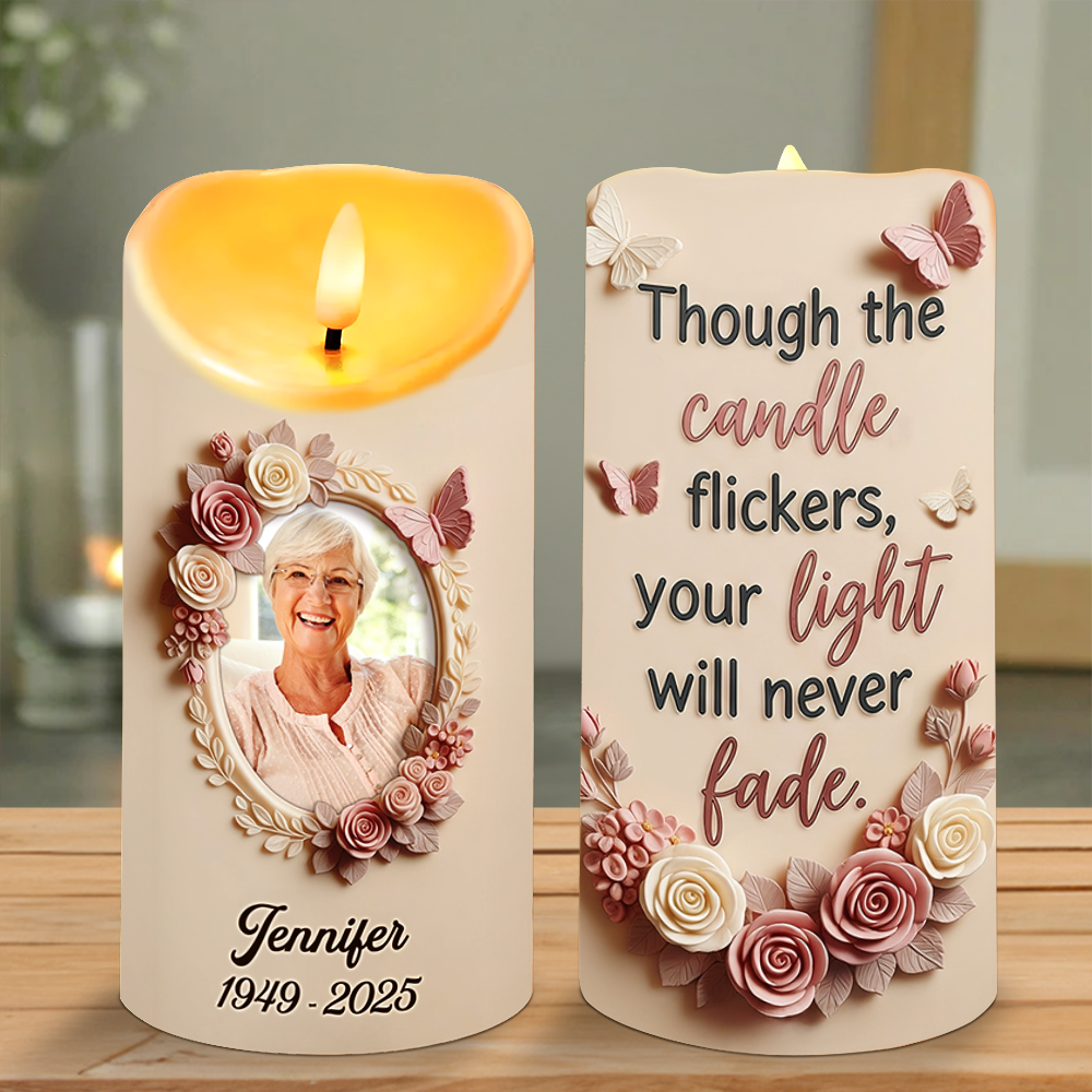 Eternal Light Remembrance - Personalized LED Candle for Loved Ones Led Candle PopCulturePrints