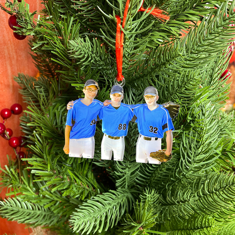 Personalized Baseball Team Photo Ornament Ornament PopCulturePrints