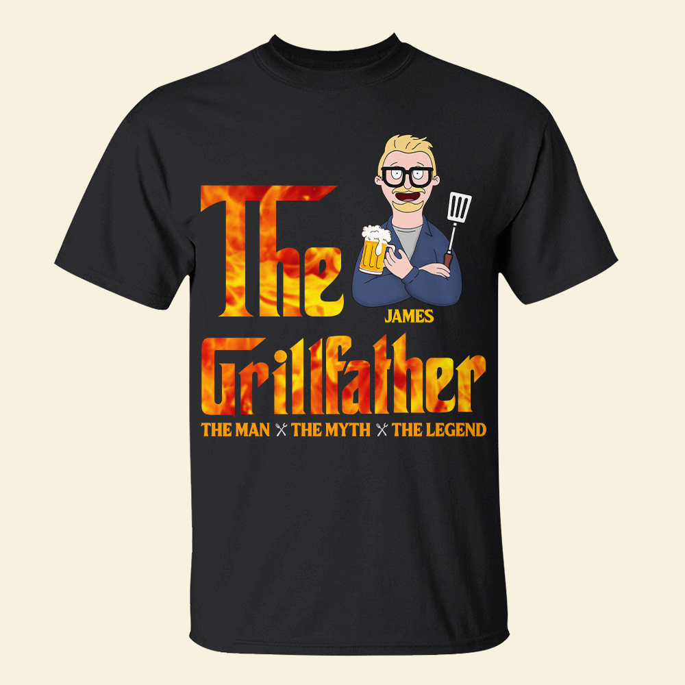 The GrillFather - Personalized Gift Shirt for Dads Shirts PopCulturePrints