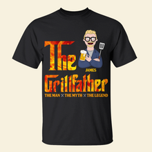 Load image into Gallery viewer, The GrillFather - Personalized Gift Shirt for Dads Shirts PopCulturePrints

