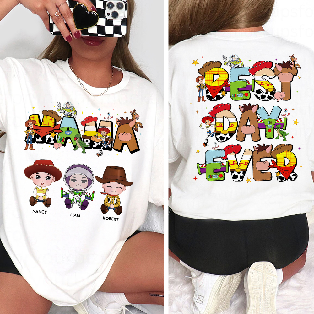 Best Day Ever! Personalized T-Shirt for Mom & Grandma - Custom Gift for Mother's Day Shirts PopCulturePrints
