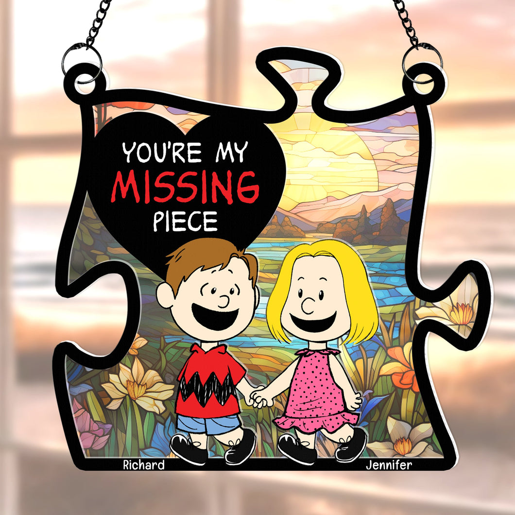 Personalized Couple Suncatcher Ornament - My Missing Piece