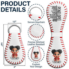 Load image into Gallery viewer, You Are Chosen - Personalized Leather Baseball Keychain Leather Baseball Keychain PopCulturePrints
