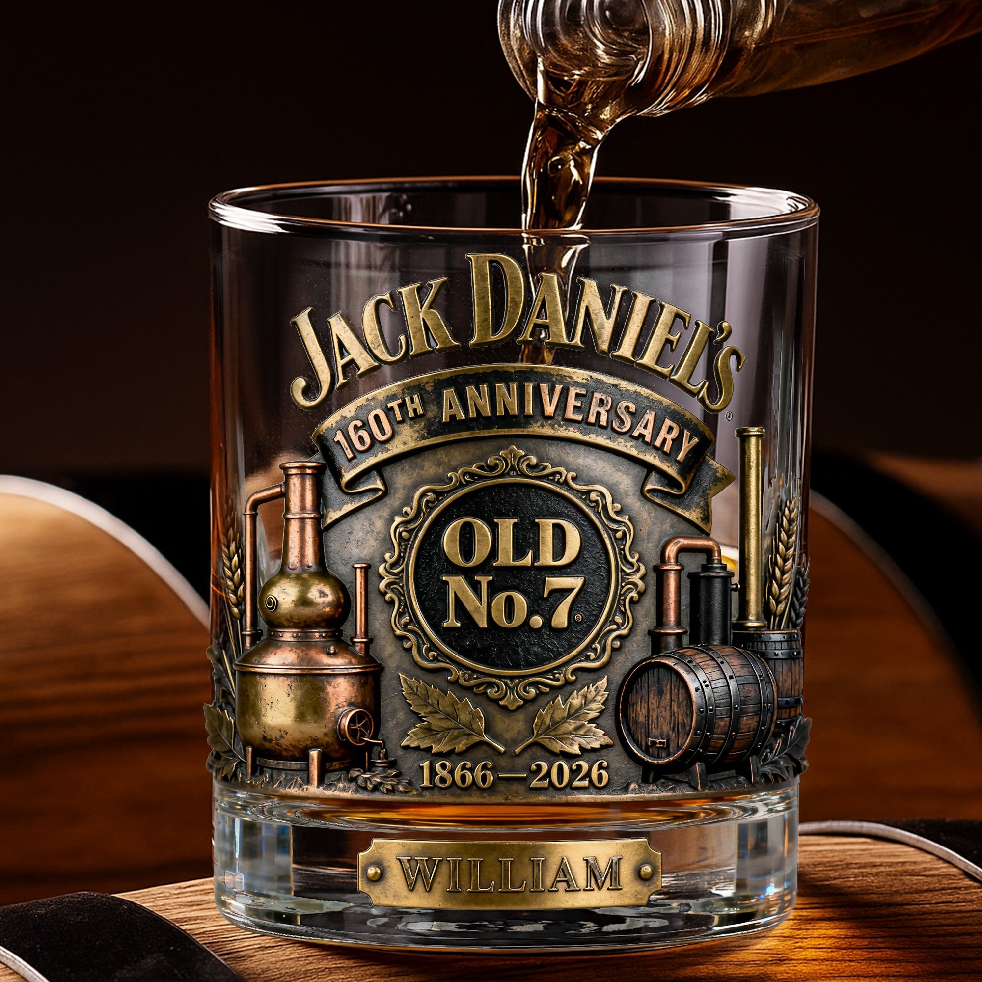 "Celebrate 160 Years of Heritage with Custom Glass – Perfect Gift for Drink Lovers!" Glass PopCulturePrints