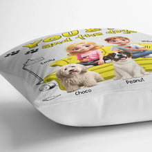 Load image into Gallery viewer, &quot;You &amp; Me And The Dogs&quot; - Personalized Pillow for Pet Lovers Pillow PopCulturePrints
