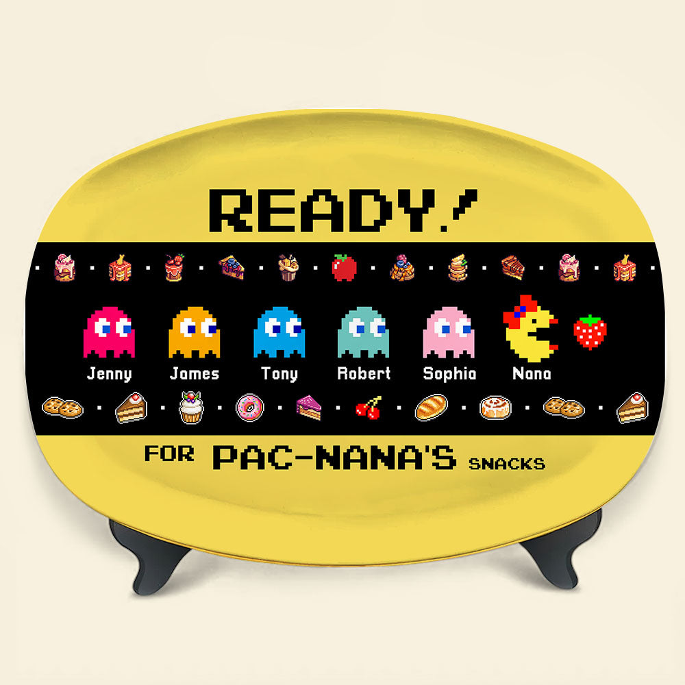 Custom Pac-Man Themed Resin Snack Plate Resin Plate PopCulturePrints