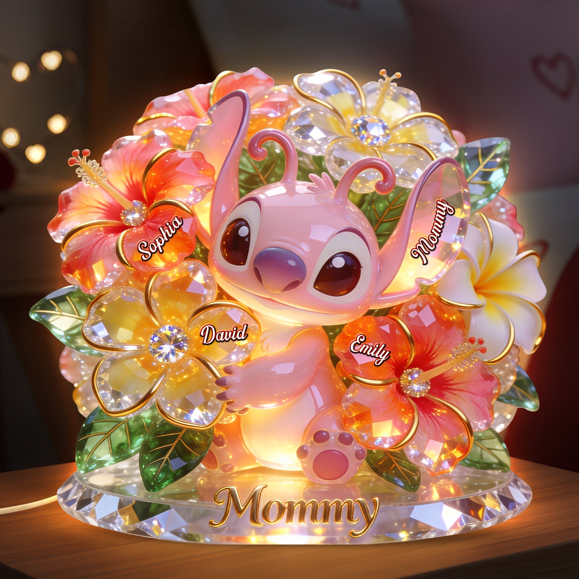"Celebrate Mom with Love!" - Alien Floral Mom Light Box - Personalized Gift for Moms, Grandmas & More Light Box PopCulturePrints