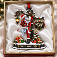 Load image into Gallery viewer, Simply Meant to Be - Spooky Sweethearts Acrylic Christmas Ornament - Personalized Gift for Couples
