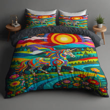 Load image into Gallery viewer, Enchanted Unicorn Lovers Quilt Bed Set Blanket PopCulturePrints
