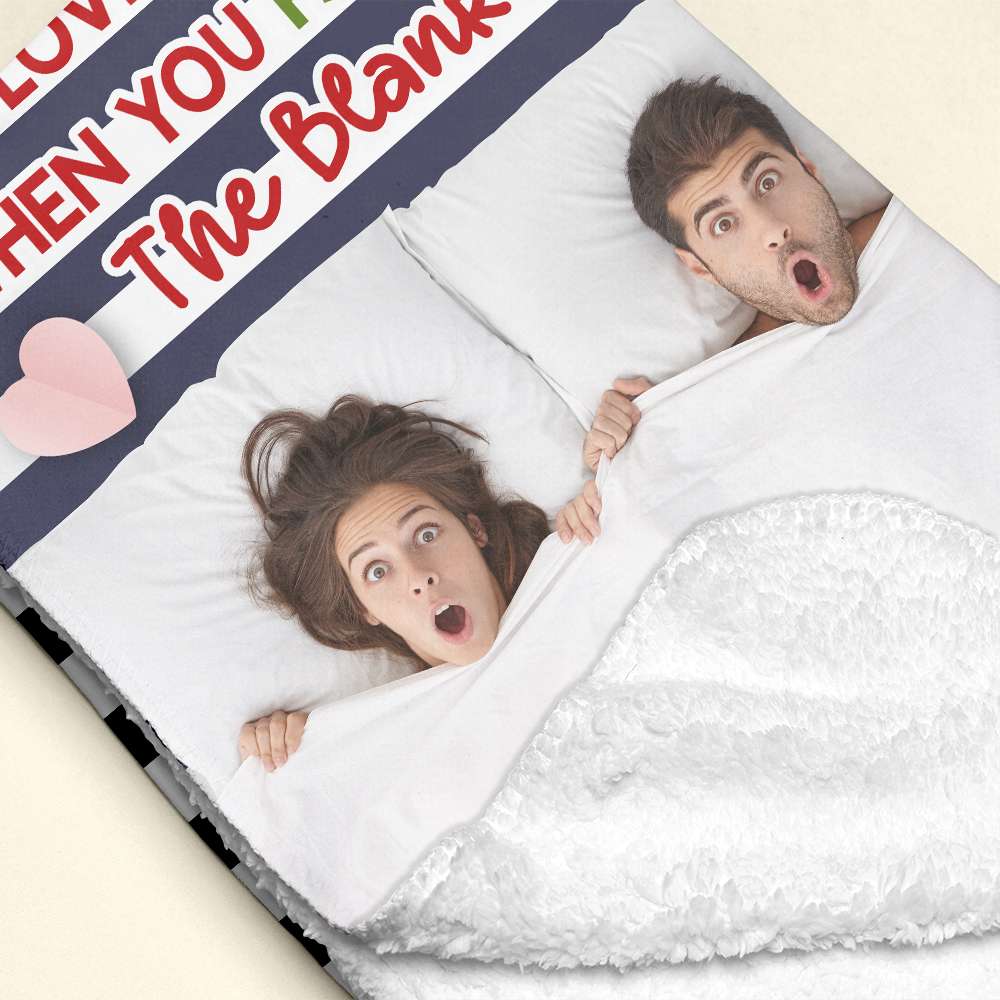 Personalized Fun Couple Blanket - I Love You Even When You Fart Under the Blankets Blanket PopCulturePrints