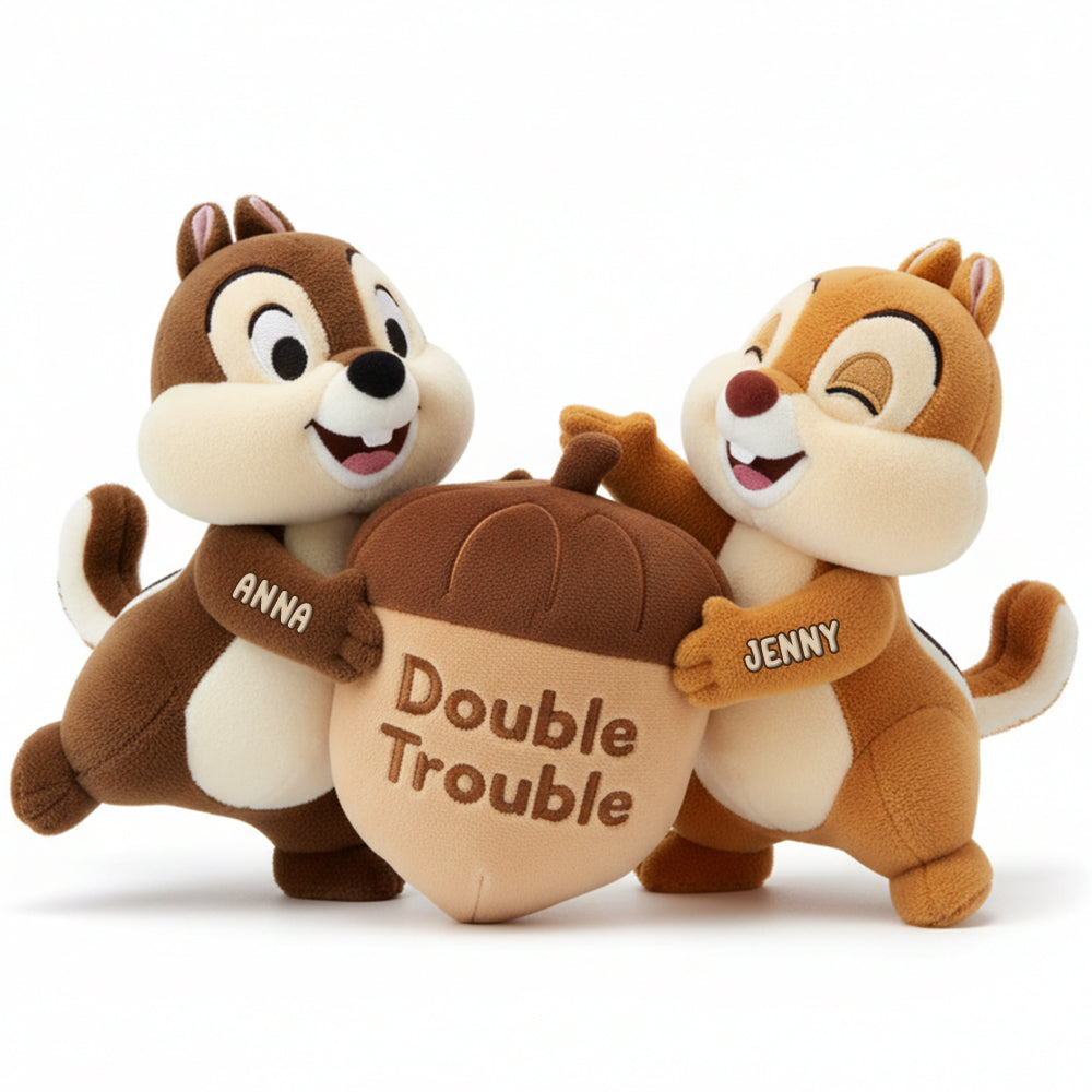 Celebrate Friendship with Our Funny Squirrel Friends Pillow - Personalized Gift for Besties! Pillow PopCulturePrints