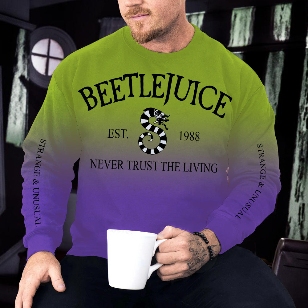 Beetlejuice Fan Hoodie - Never Trust The Living - Unisex Pullover