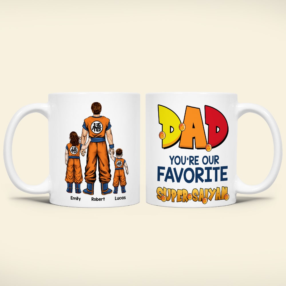 Custom Super Dad Dragon-Themed Coffee Mug Coffee Mug PopCulturePrints